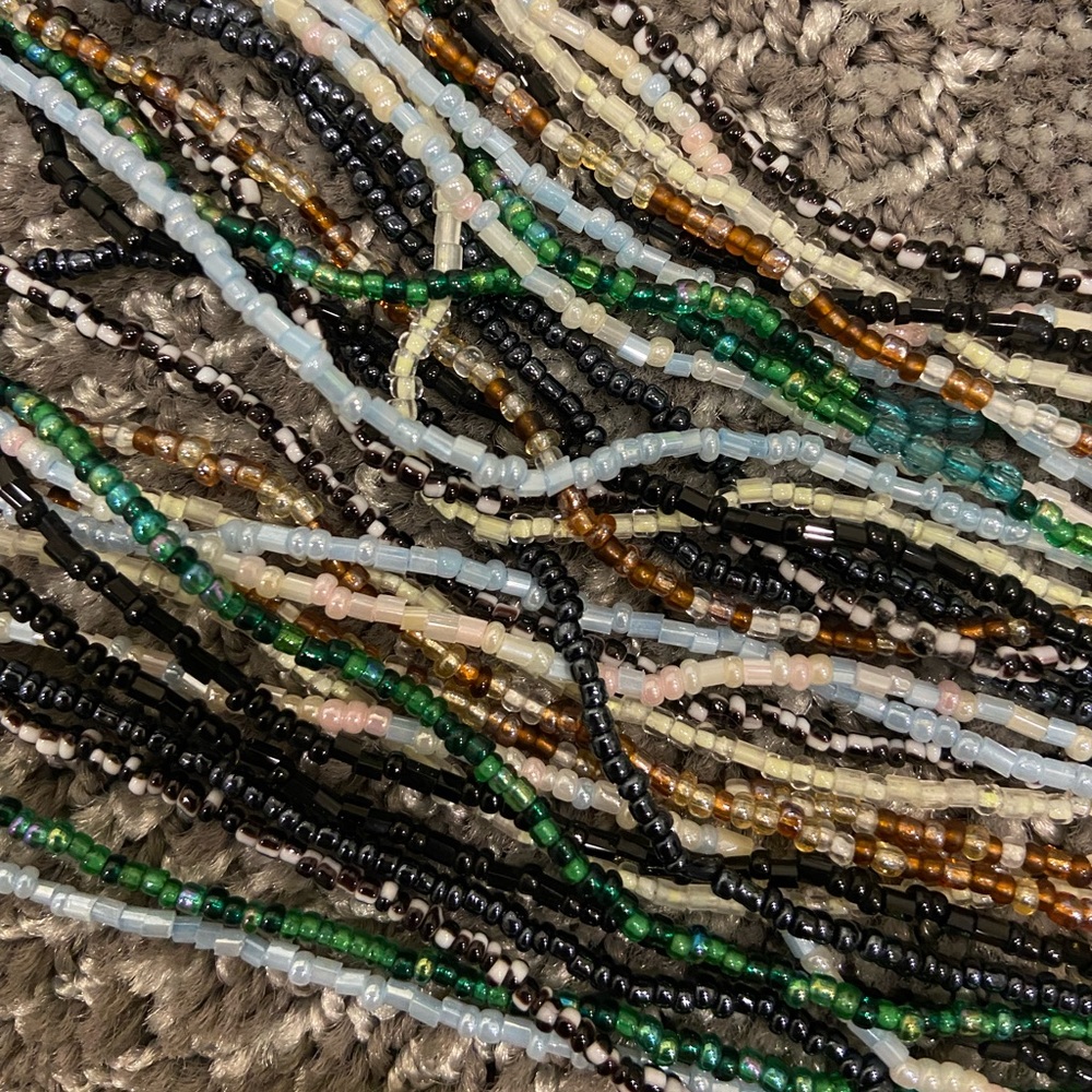 Long beaded necklaces